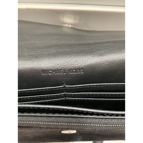 MICHAEL KORS Black Suede & Leather Brooklyn Grommet Crossbody Bag - Picture 3 of 8